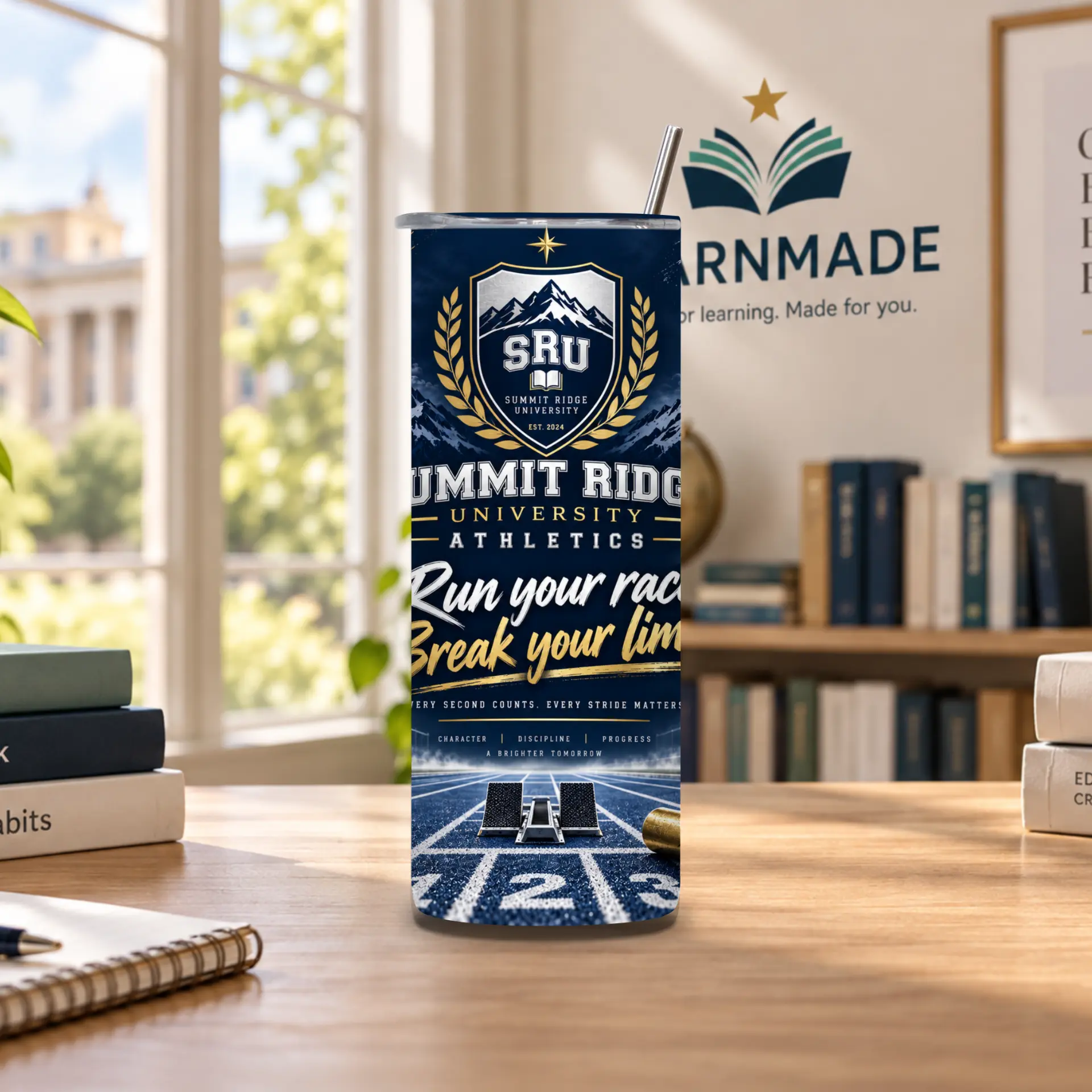 University Society design on a 20oz Tumbler